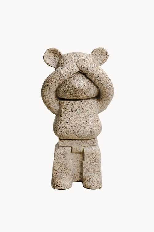 Urso Cego Decorativo em Resina