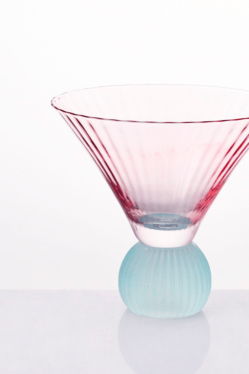 Taça Rosa com Azul 200ml