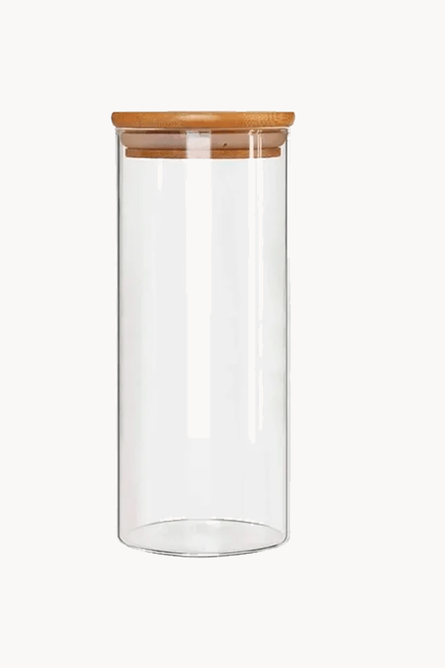 Pote Borossilicato Hermético Tampa Bambu 1,8L