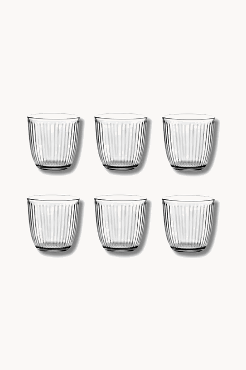 Jogo de 6 copos Optico em Vidro 300ML