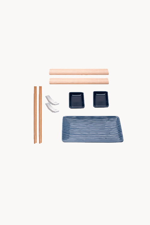 Conjunto de Sushi em Bambu 9 Peças