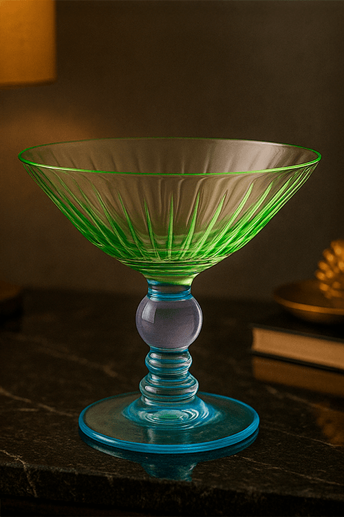 Taça de Martini Verde e Azul 220ml