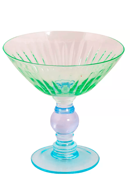 Taça de Martini Verde e Azul 220ml
