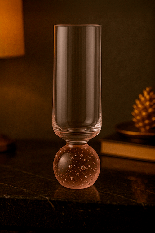 Taça de Champanhe Bubble Pink 250ml