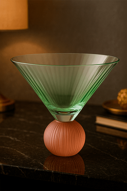 Taça Verde com Rosa 200 ml