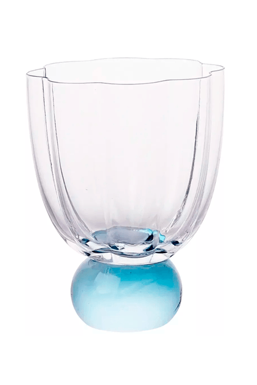 Taça Transparente com Base Azul 250ml