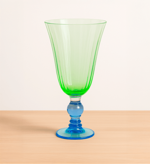Taça de Vidro Verde e Azul 350ml