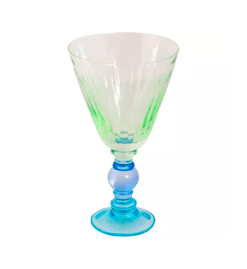 Taça de Vidro Verde e Azul 350ml