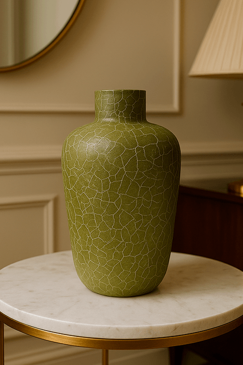 Vaso Verde Craquelado 1