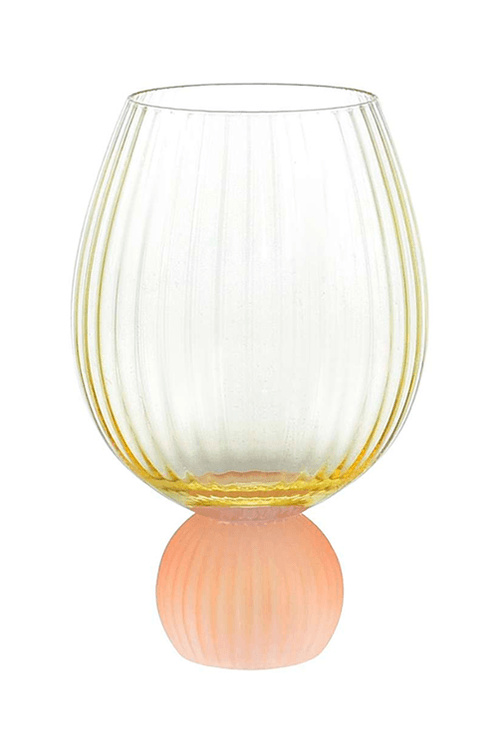 Taça de Água Amarela com Base Laranja 500ml