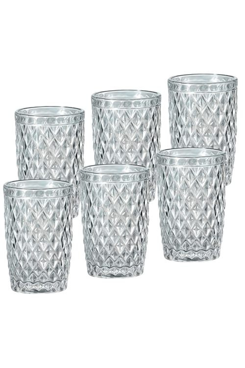 Conjunto 6 Copos de Vidro Bico de Jaca 370ml