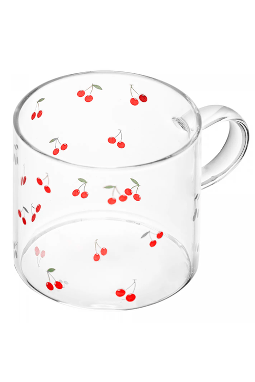 Conjunto de Canecas com Alça Cherry Vidro Borossilicato 125 ml