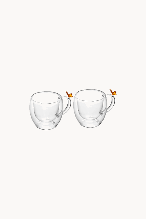 Conjunto de Xicaras Para Café em Vidro Borossilicato 2 Peças 80ml