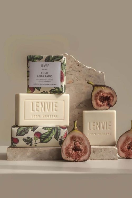 Conjunto de Sabonete Vegetal Figo Ambarado 3 Peças