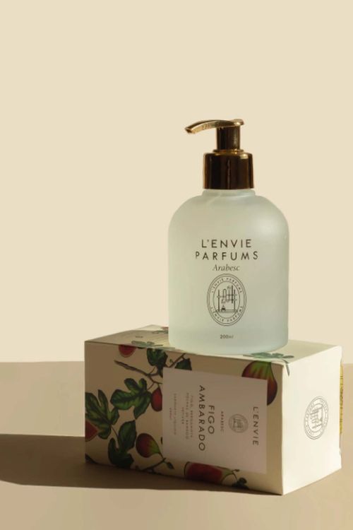 Porta Sabonete Líquido Figo Ambarado em Vidro 200ML