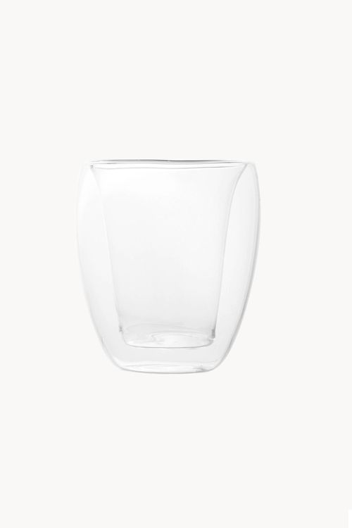 Conjunto de Copos Modern com Parede Dupla em Vidro Borossilicato 2 Peças 260Ml