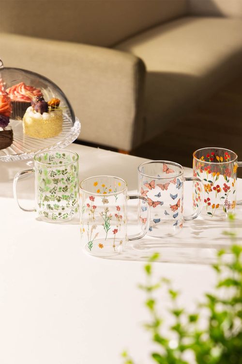 Conjunto de Caneca em Vidro Borossilicato 2 Peças 280Ml