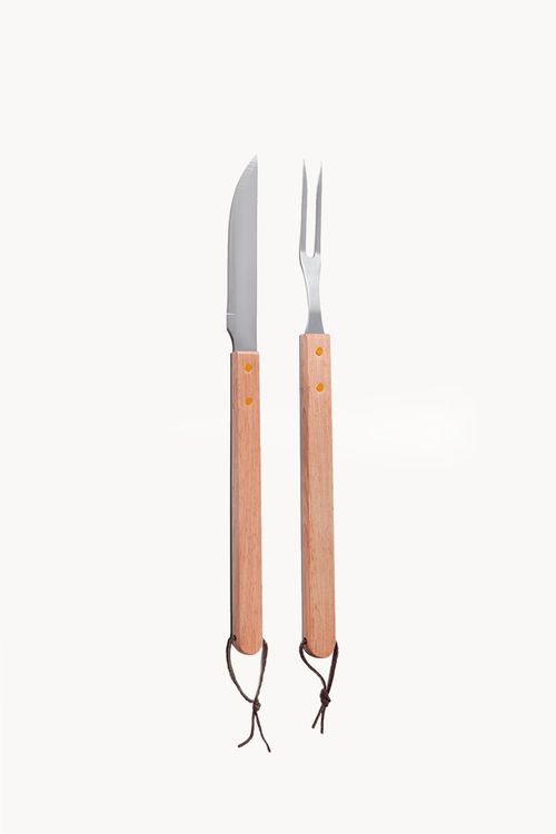 Conjunto para Churrasco em Madeira  2 Peças