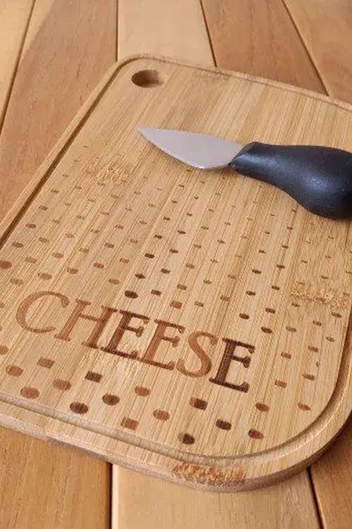 Conjunto para Queijo em Madeira 2 Peças