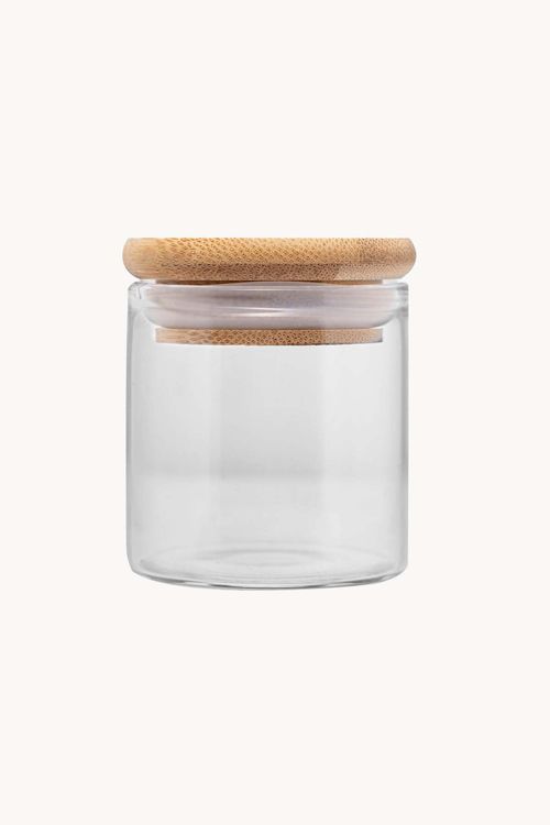 Pote em Vidro com Tampa em Bambu 60ML