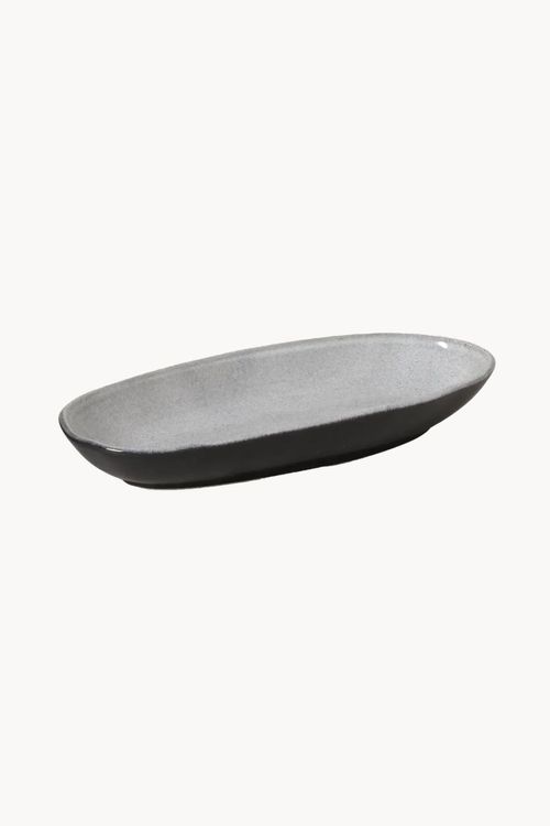 Travessa Oval Orgânico Dust em Stoneware