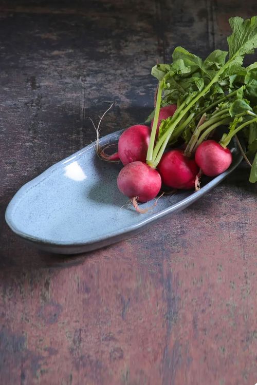 Travessa Oval  Orgânico Breeze  em Stoneware