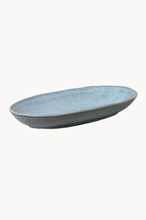 Travessa Oval  Orgânico Breeze  em Stoneware