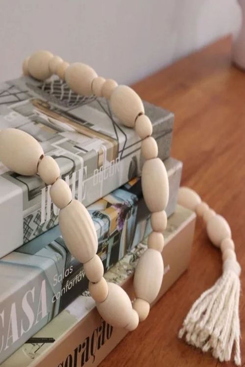 Colar de Mesa Decorativo em Madeira