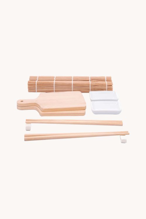 Conjunto para Sushi em Bambu 10 Peças
