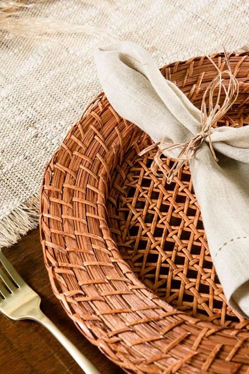 Sousplat Circular em Rattan