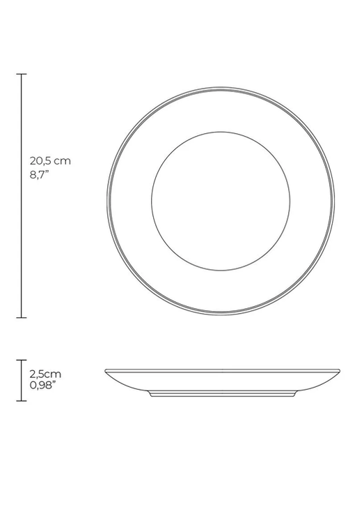 Prato de Sobremesa Coup Stoneware New Asteca