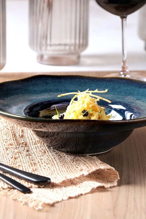 Prato de Massa Orgânico Oceano em Stoneware