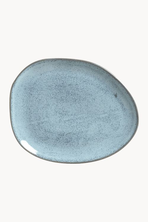Prato Raso Oval  Orgânico Breeze em Stoneware