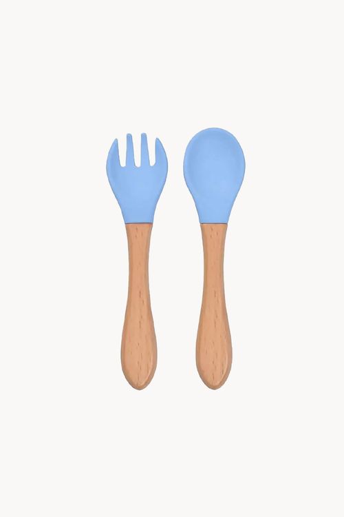 Conjunto de Talheres em Silicone com Madeira Ecokitchen