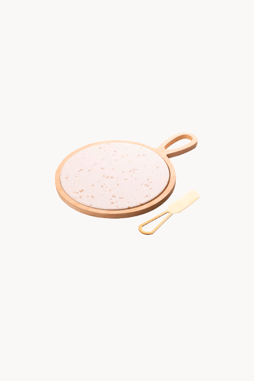 Conjunto para Queijo de Bambu Terrazo