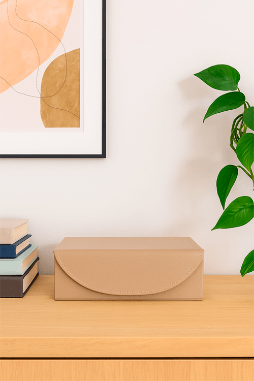 Caixa Decorativa com Revestimento em Pu Tamanho M