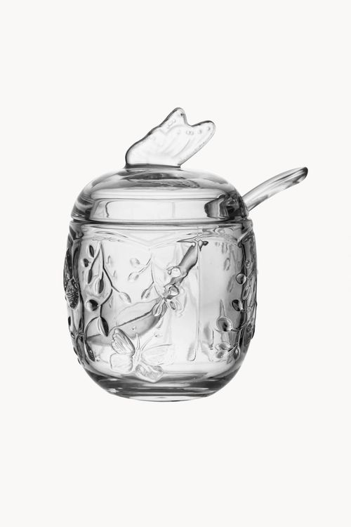 Açucareiro com Colher New Butterfly em Cristal  200Ml