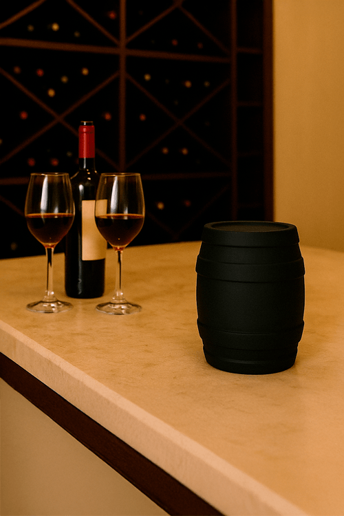 Conjunto para Vinho Barril em Aço Inox 3 Peças