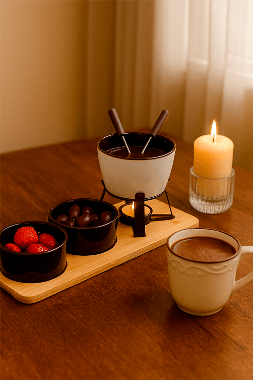 Fondue Lier em Ceramica 8 Pecas