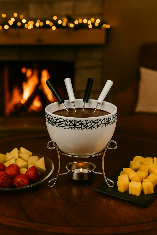 Fondue em Ceramica 6 Pecas