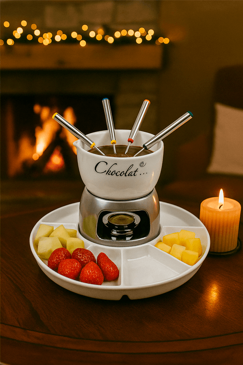 Fondue Charny em Porcelana 8 Pecas