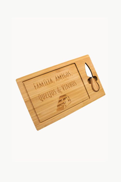 Conjunto para Queijo em Madeira 2 Peças