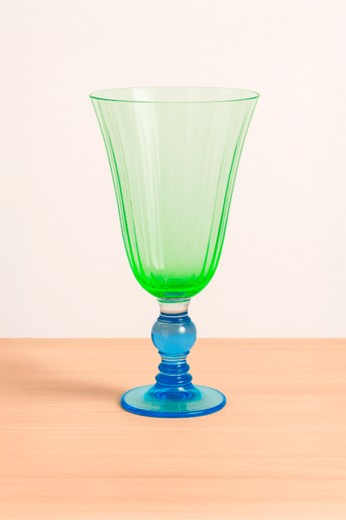 Taça de Vidro Verde e Azul 350ml
