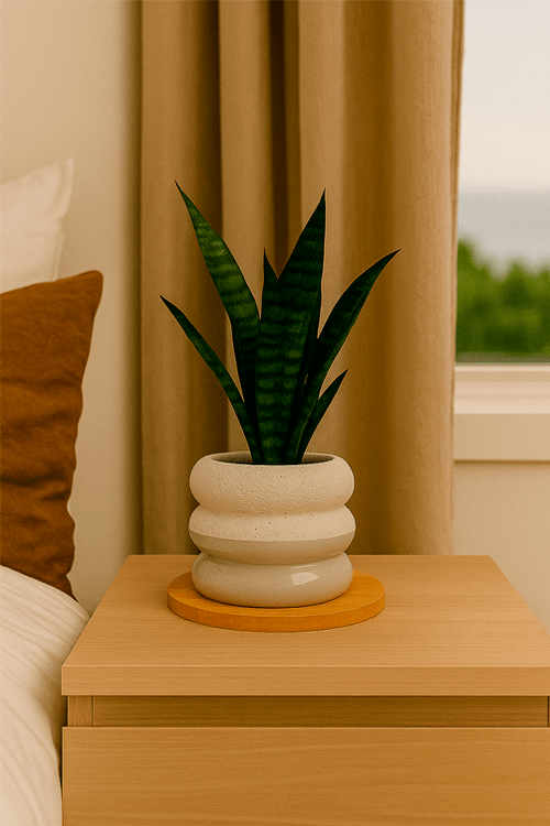 Vaso Redondo Em Dolomita  Off White - P 17x23cm