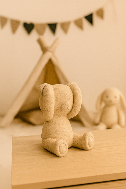 Urso Surdo Decorativo em Resina