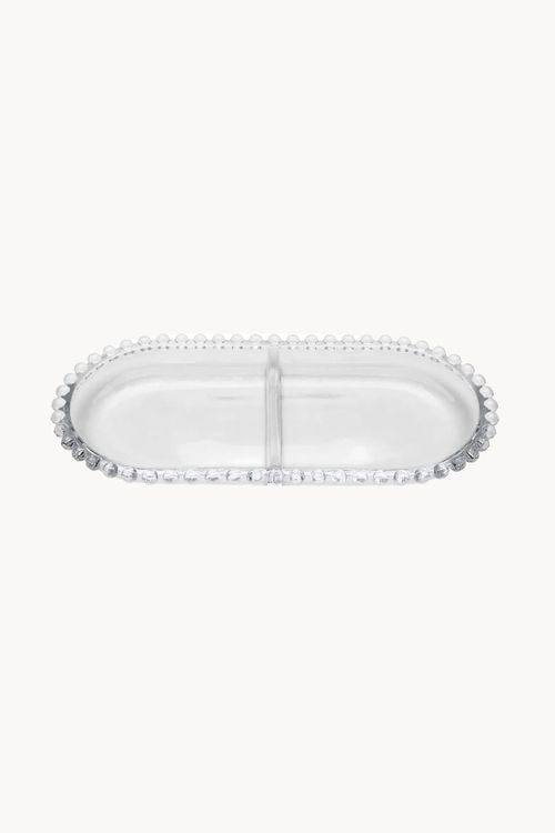 Petisqueira Pearl com Divisória em Cristal