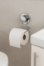 Porta Papel Higienico com Ventosa em Aco Inox