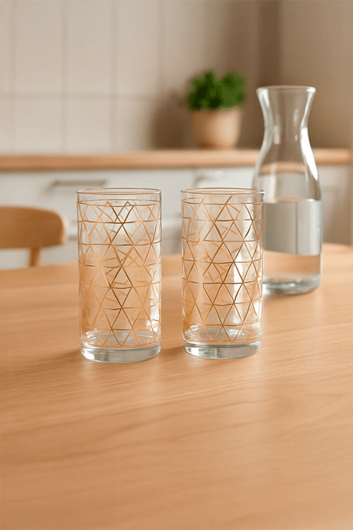 Conjunto de Copos Altos em Vidro 2 Peças 330Ml