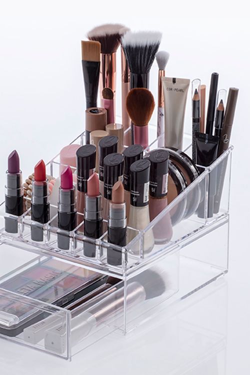 Conjunto de Organizador de Cosmésticos em Acrílico