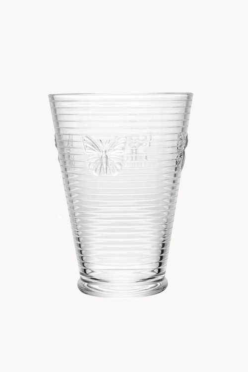 Conjunto de Copos Lines Butterfly em Vidro 4 Peças 350 Ml